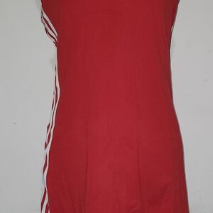 Adidas Red Dress with White Stripes
